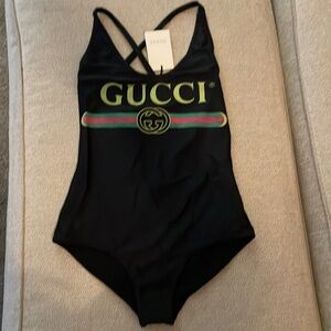 AUTHENTIC Small Gucci Black One Piece SWIMSUIT!